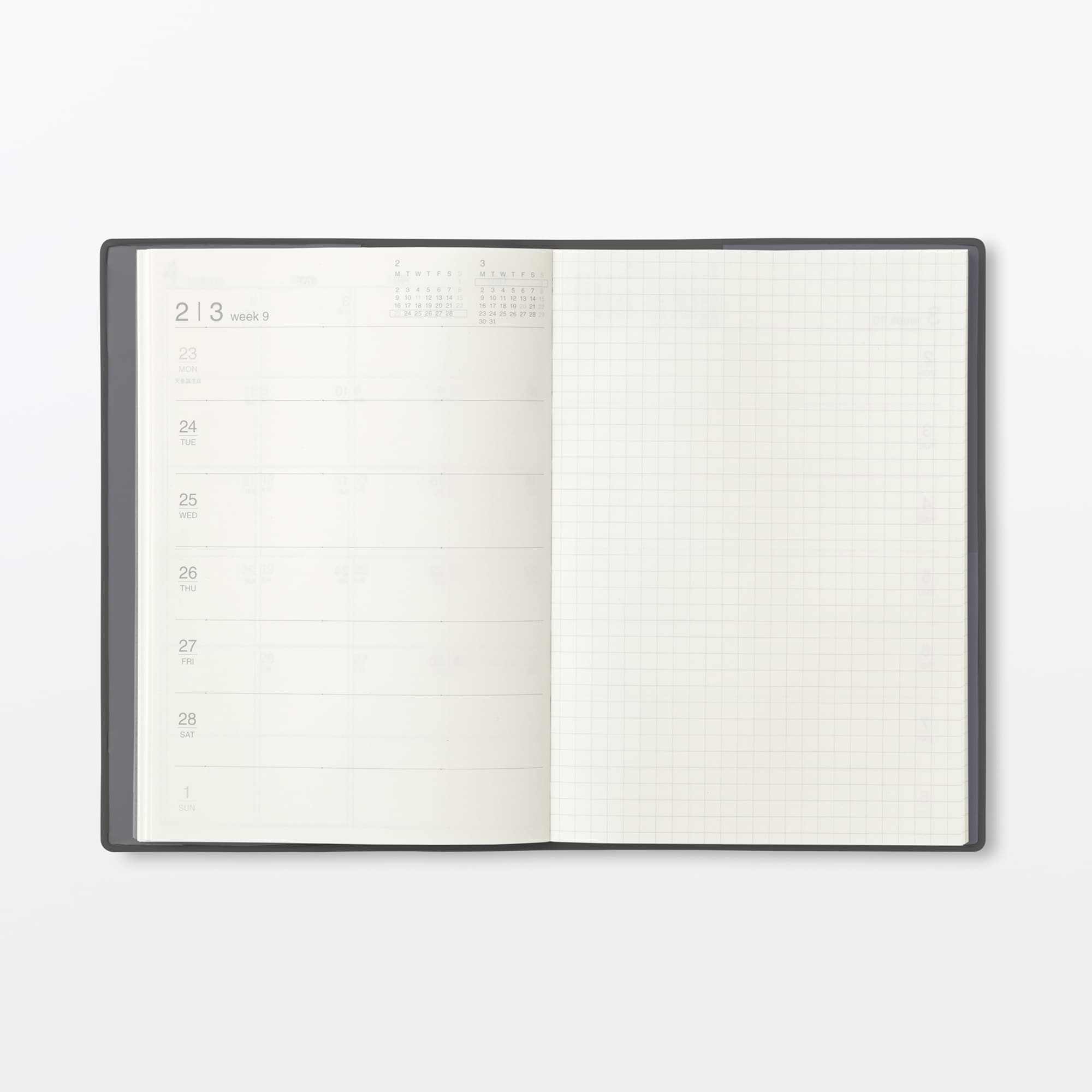 月曜始まりマンスリー／ウィークリースケジュール帳・２０２６年３月始まり