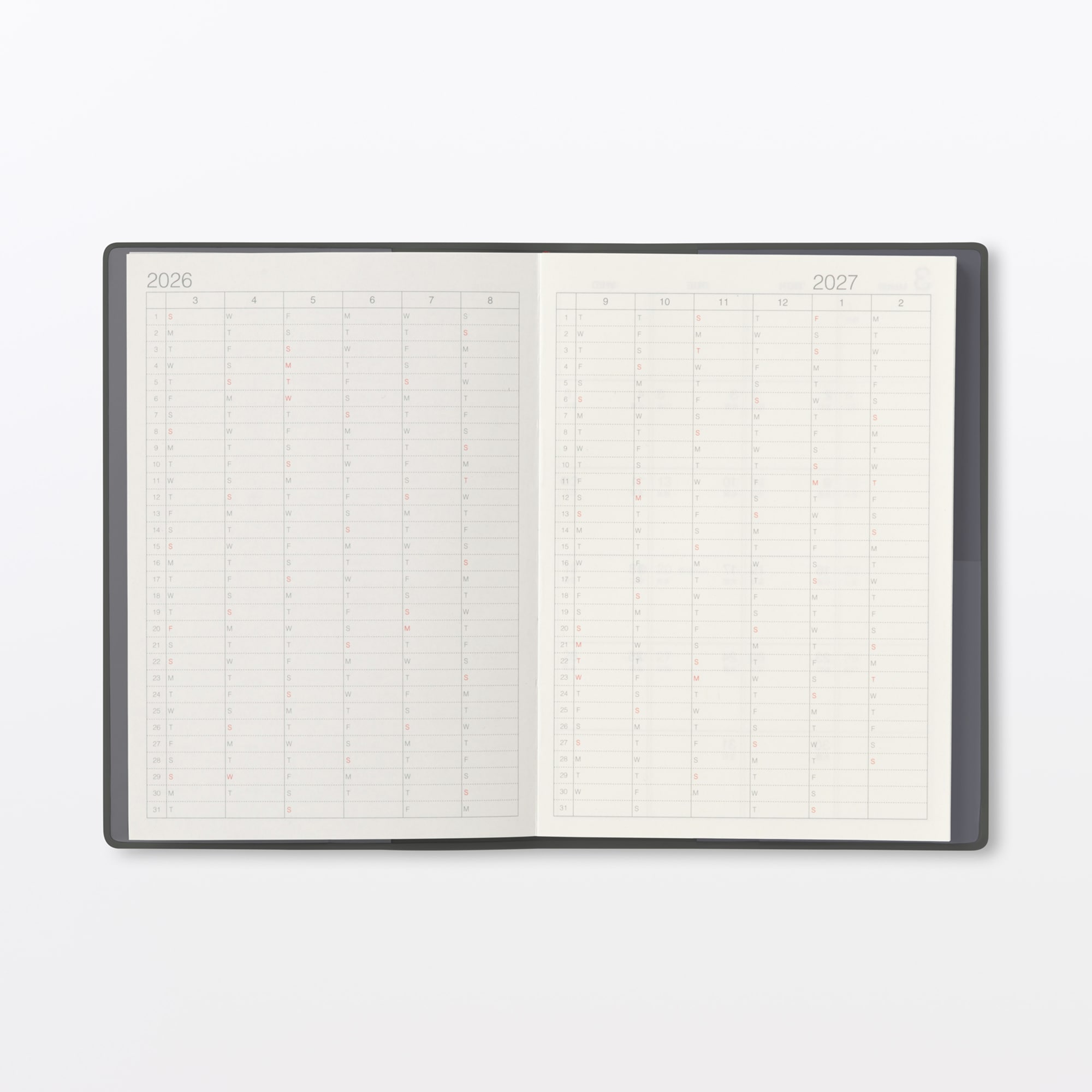 月曜始まりマンスリー／ウィークリースケジュール帳・２０２６年３月始まり