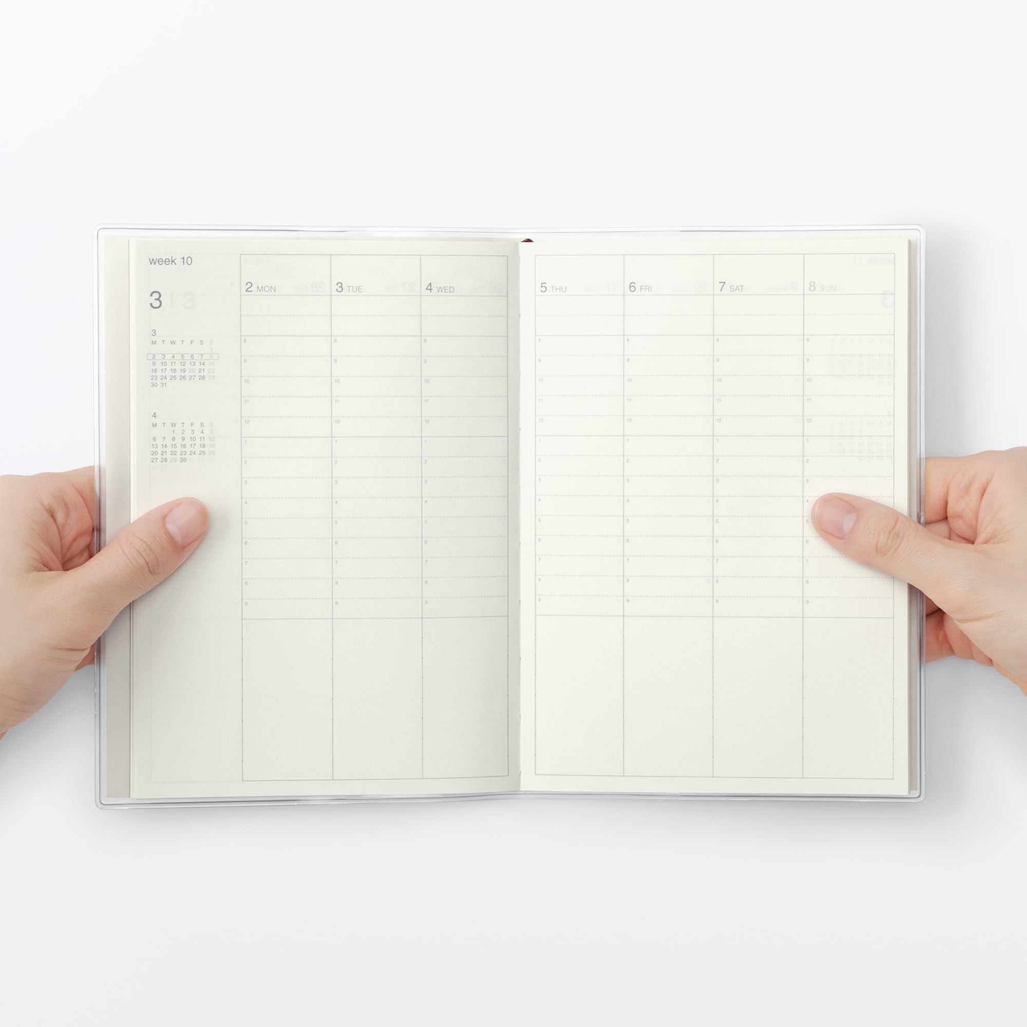 月曜始まりバーチカルスケジュール帳・2026年3月始まり | 無印良品