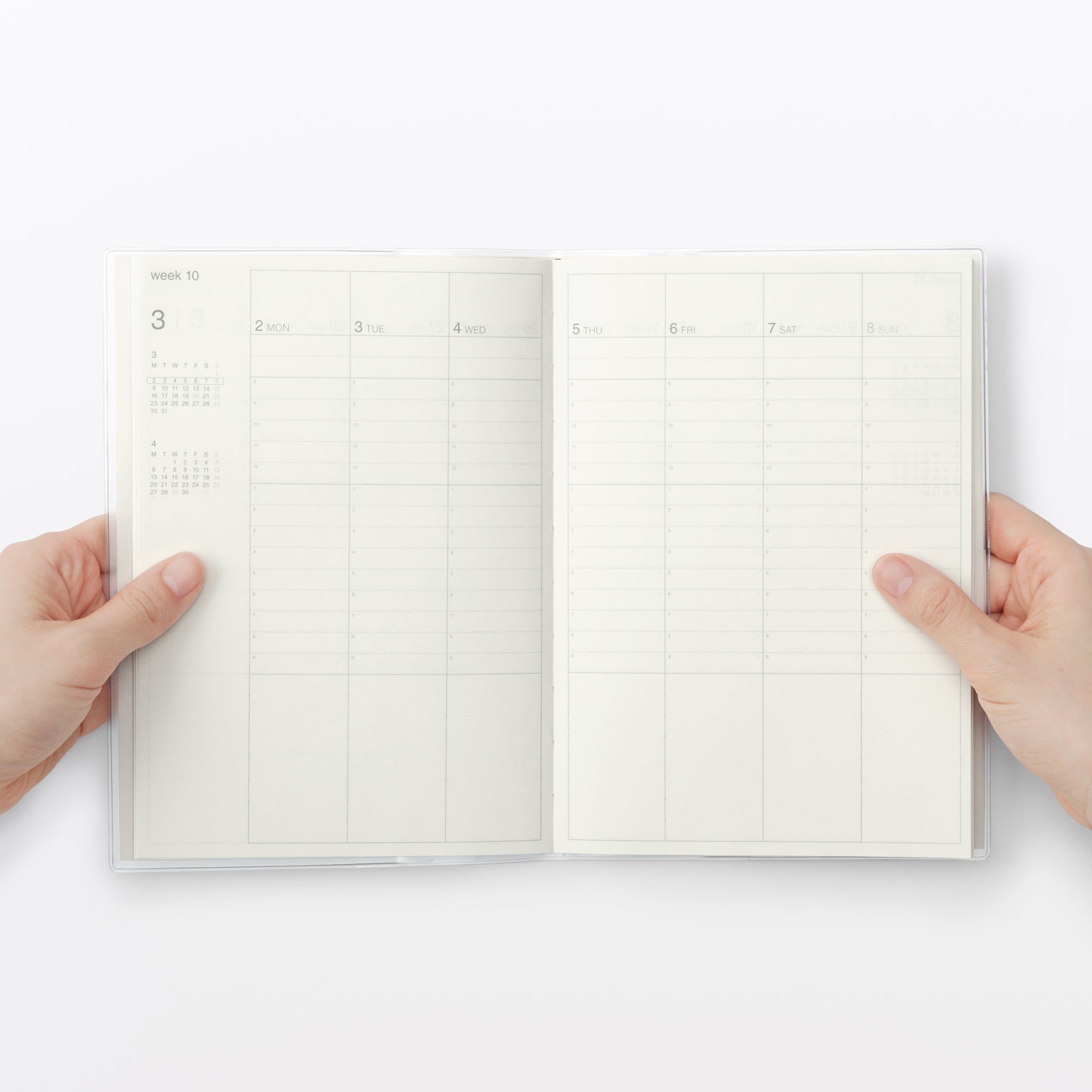 月曜始まりバーチカルスケジュール帳・２０２６年３月始まり