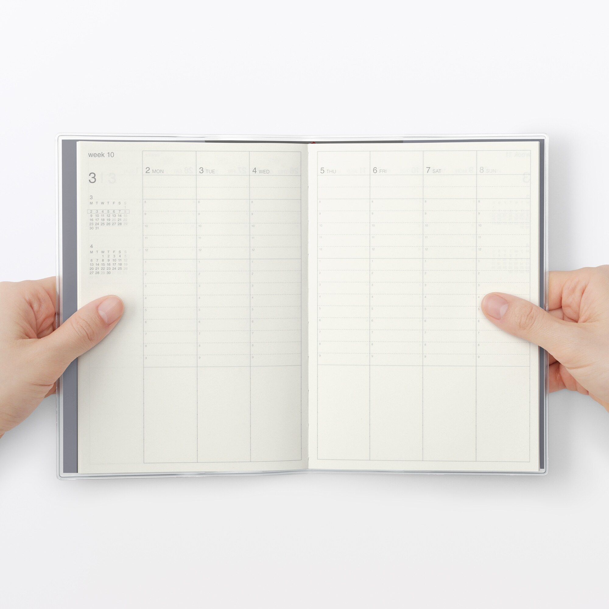 月曜始まりバーチカルスケジュール帳・２０２６年３月始まり