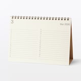 バガス入りペーパー月曜始まりカレンダー・中・２０２６年３月～２０２７年３月