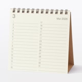 バガス入りペーパー月曜始まりカレンダー・小・２０２６年３月～２０２７年３月