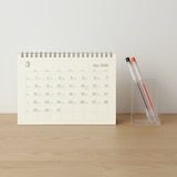 バガス入りペーパー日曜始まり六輝カレンダー・中・２０２６年３月～２０２７年３月