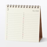 バガス入りペーパー日曜始まり六輝カレンダー・小・２０２６年３月～２０２７年３月