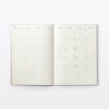 日曜始まりマンスリースケジュール帳・２０２６年８月始まり