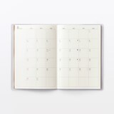 日曜始まりマンスリースケジュール帳・２０２６年８月始まり