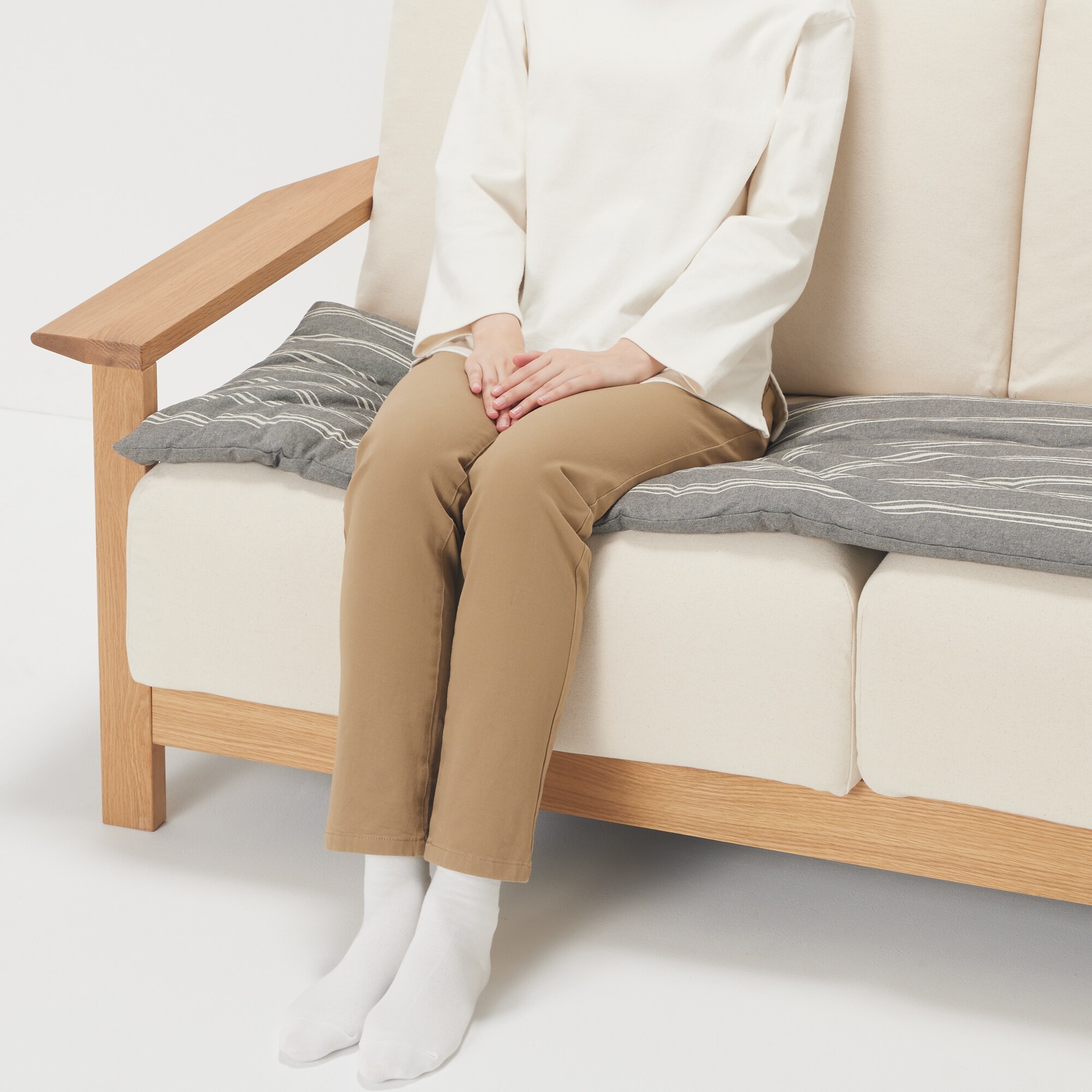 綿洗いざらしシートクッション ロングタイプ | 無印良品