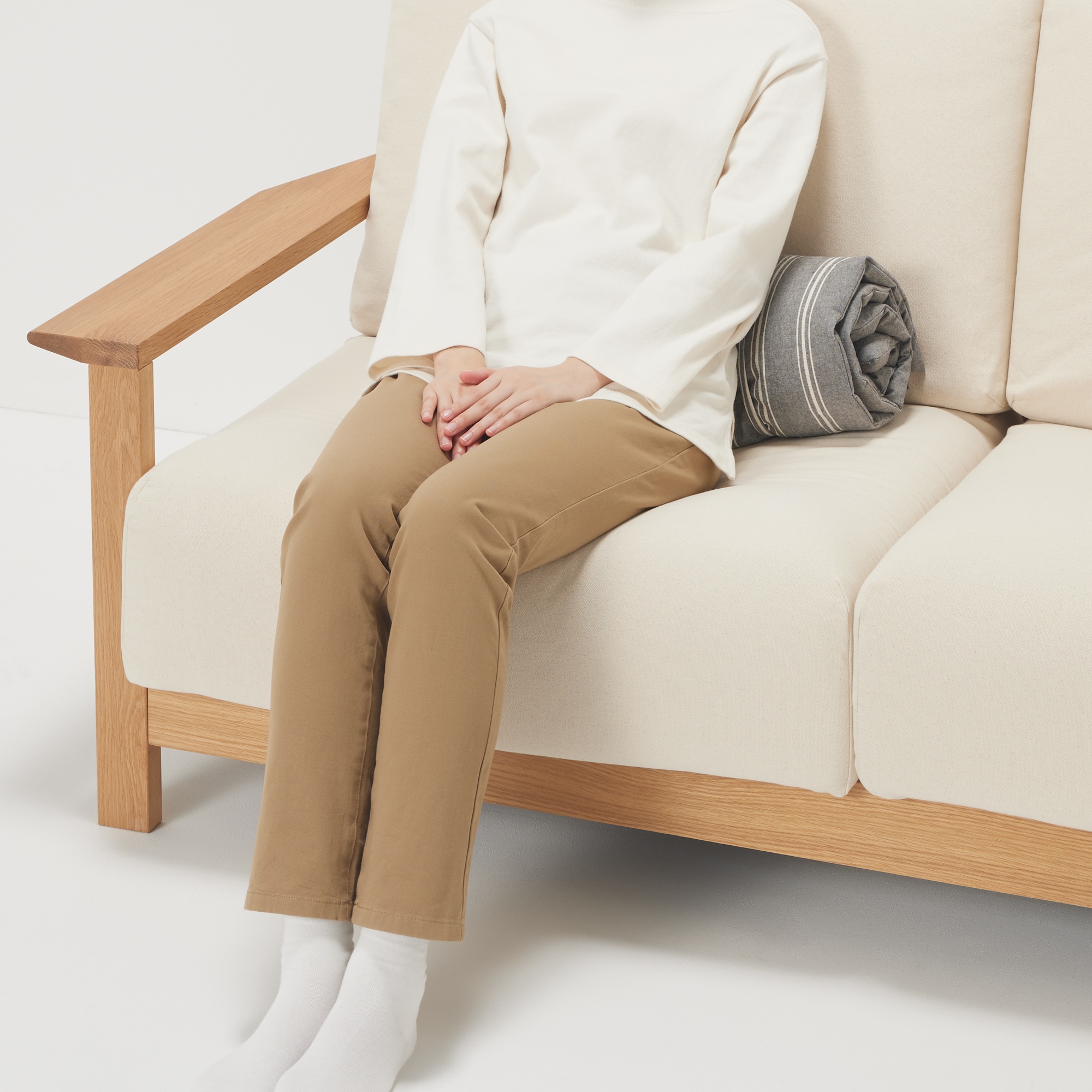 綿洗いざらしシートクッション　ロングタイプ