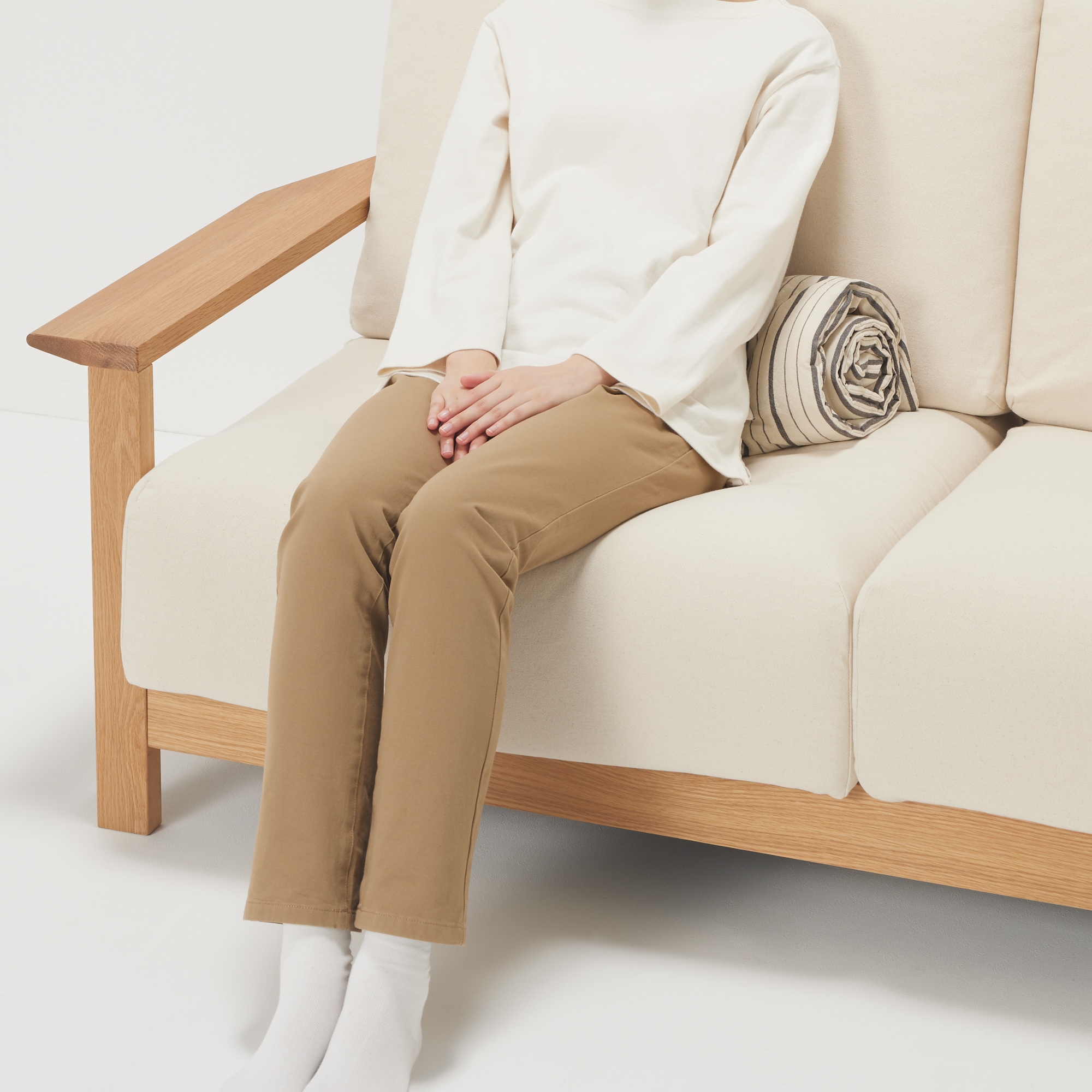 綿洗いざらしシートクッション　ロングタイプ