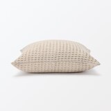 インド綿洗いざらしワッフル織クッションカバー