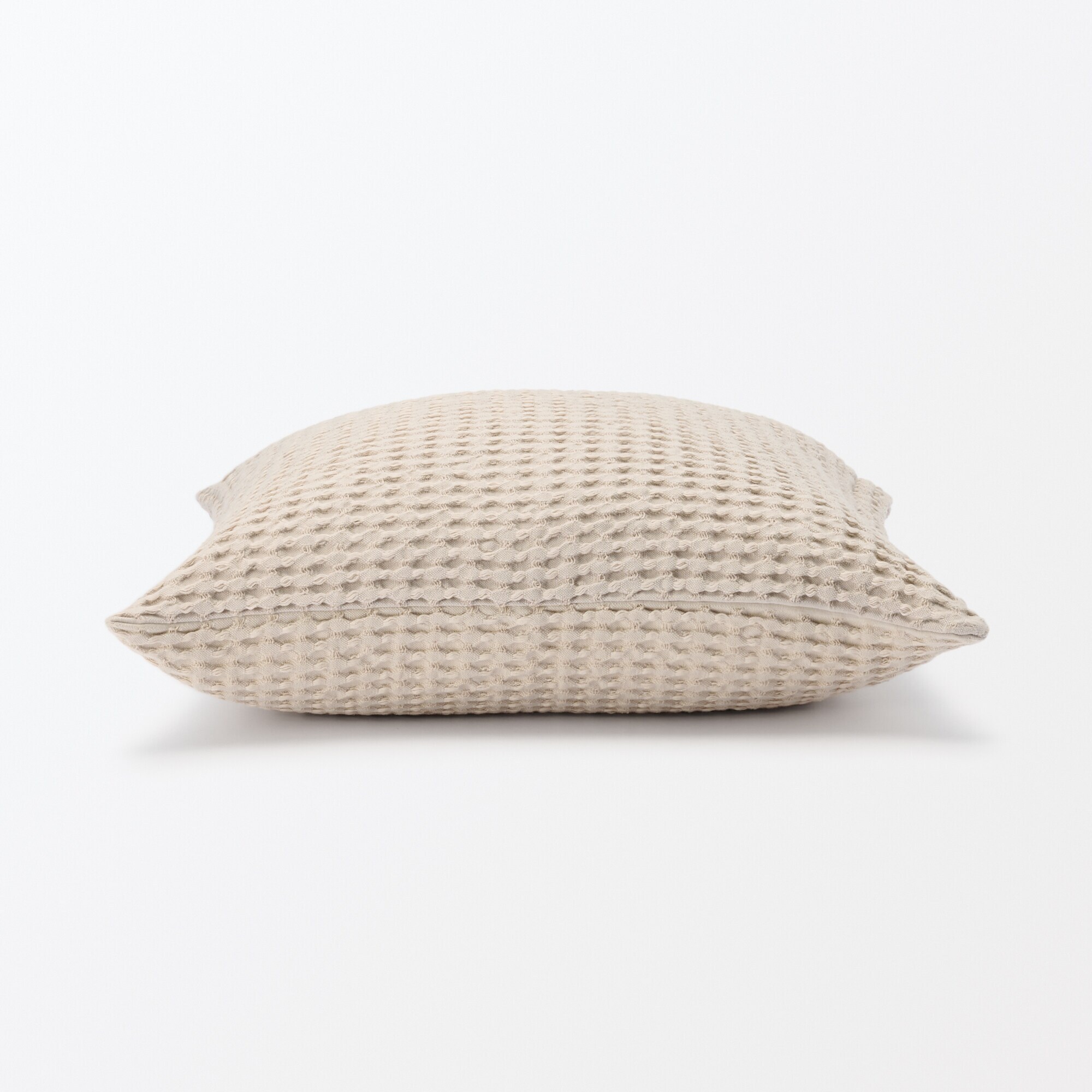 インド綿洗いざらしワッフル織クッションカバー