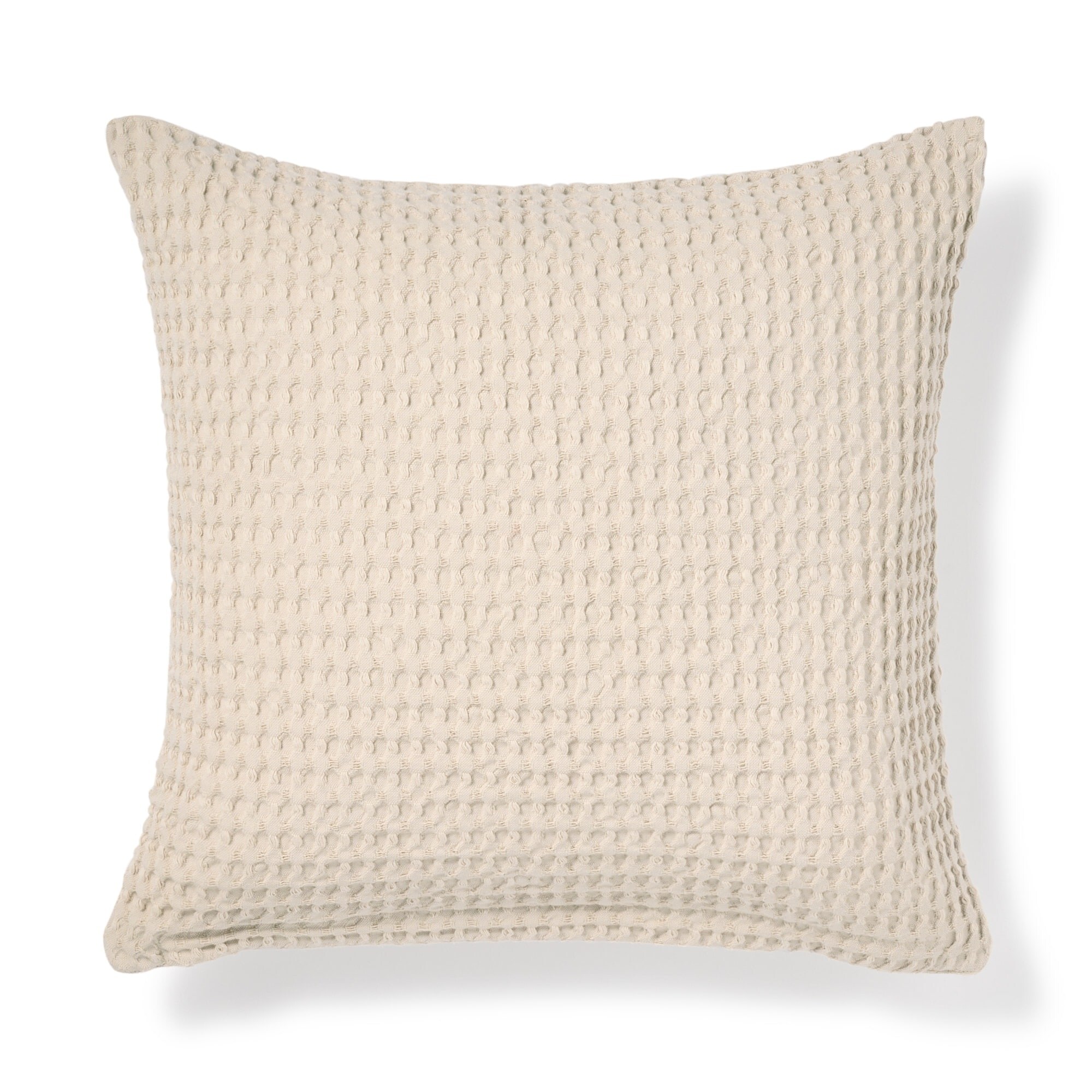 インド綿洗いざらしワッフル織クッションカバー