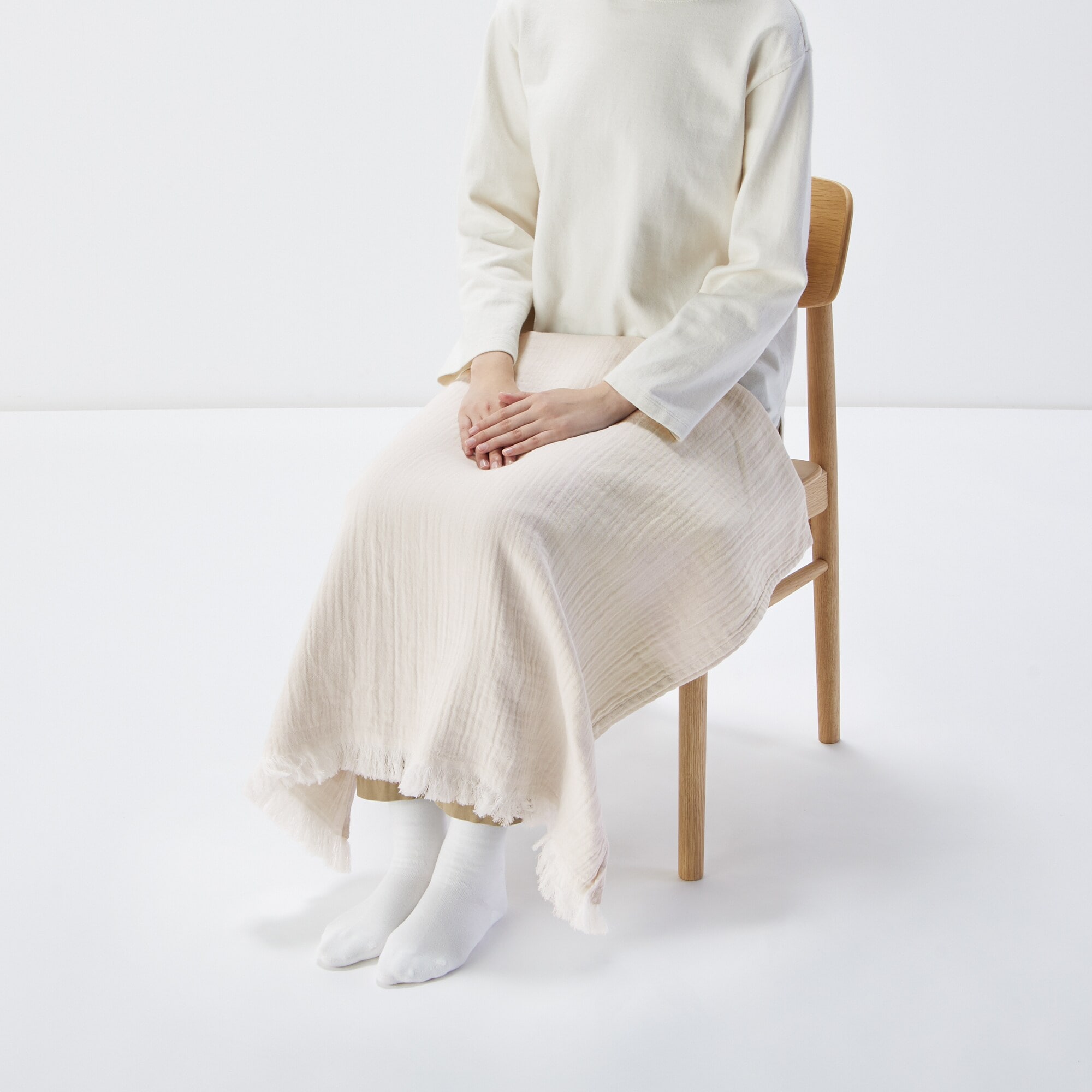 羽織れる　二重ガーゼブランケット