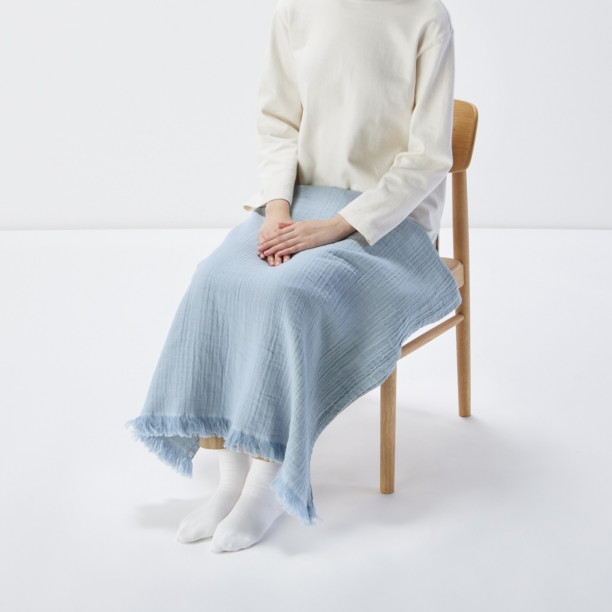 羽織れる　二重ガーゼブランケット