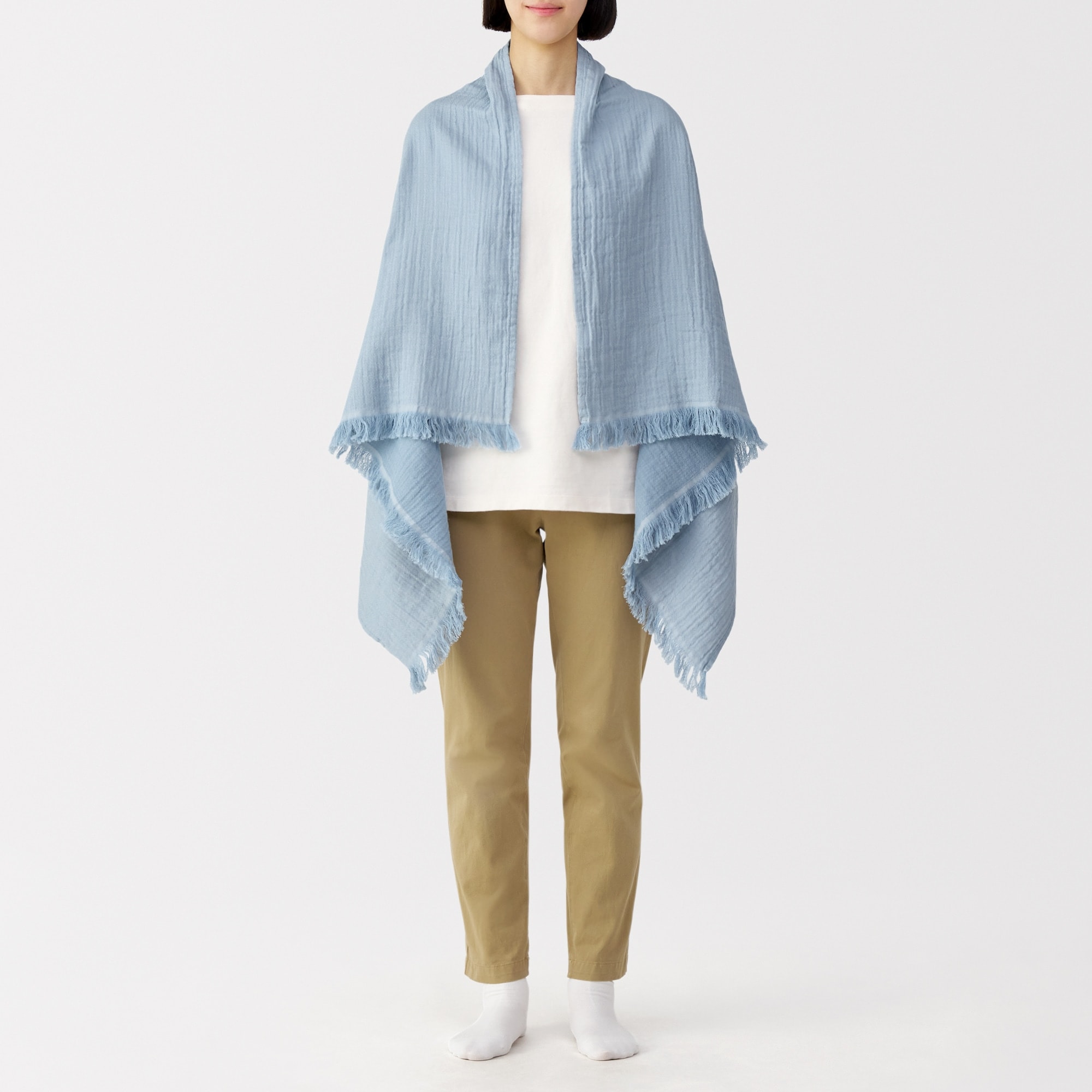 羽織れる　二重ガーゼブランケット