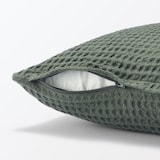 インド綿洗いざらしワッフル織クッションカバー