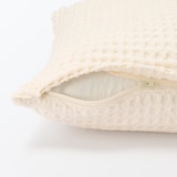 インド綿洗いざらしワッフル織クッションカバー