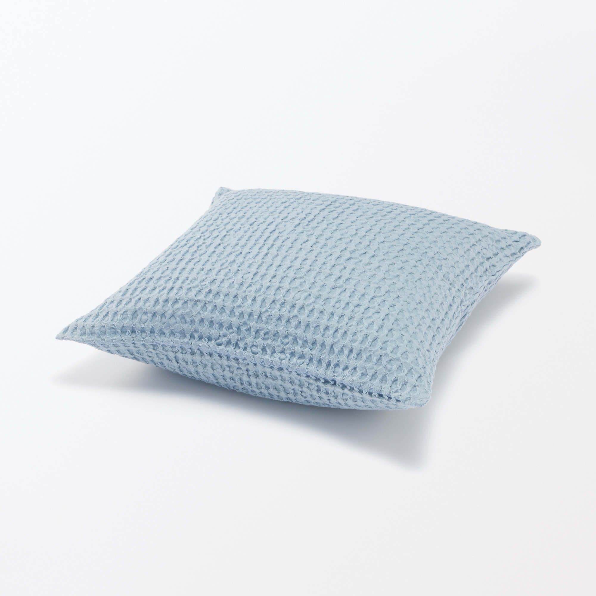 インド綿洗いざらしワッフル織クッションカバー