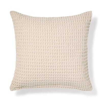 インド綿洗いざらしワッフル織クッションカバー