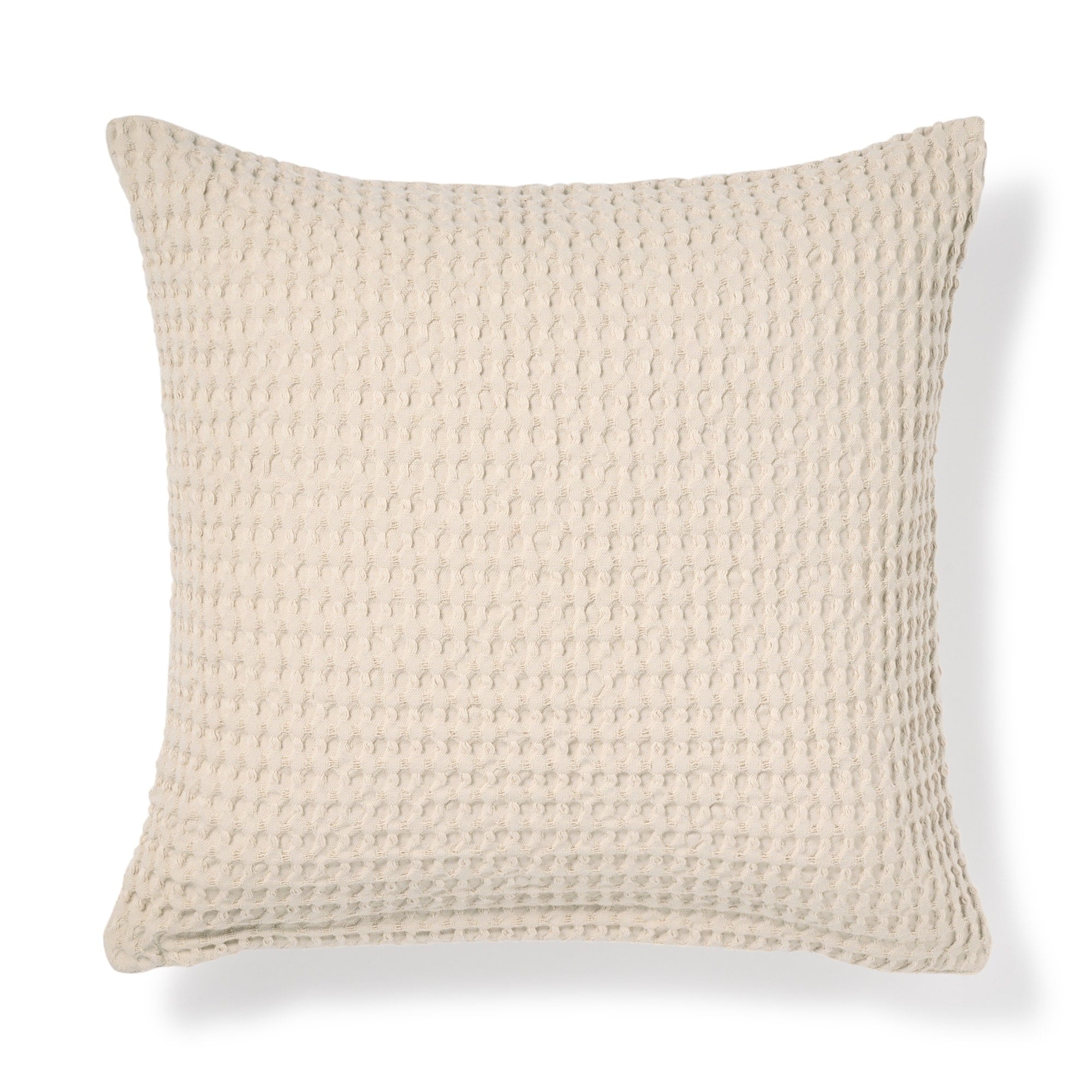 インド綿洗いざらしワッフル織クッションカバー