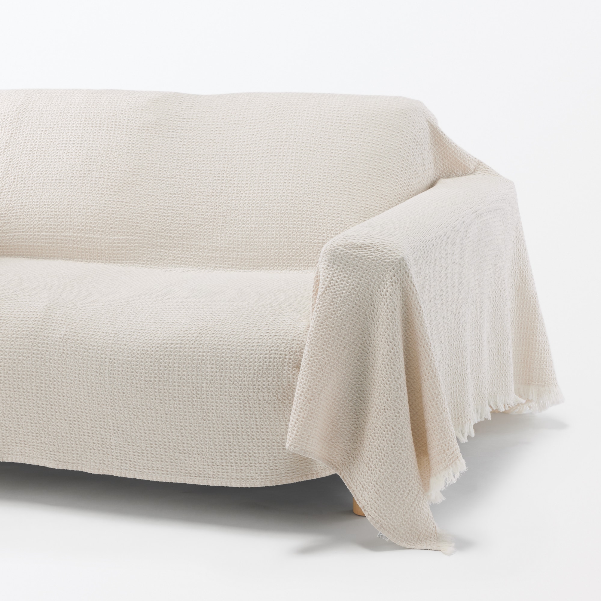 綿洗いざらしワッフル織多用布