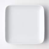 白磁正角皿・小