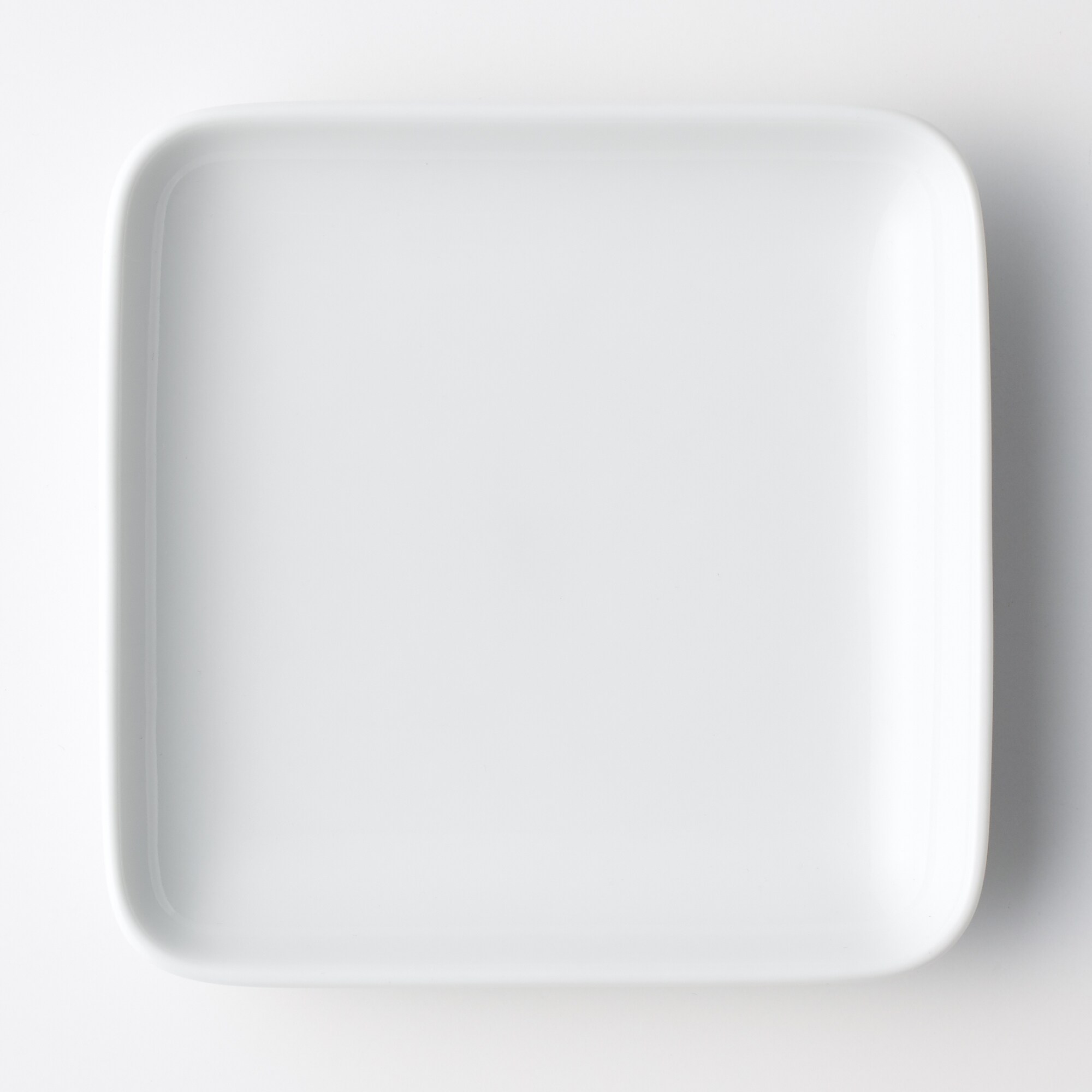 白磁正角皿・小