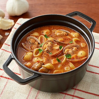 【９月２４日順次発売予定】【１人前】煮込んでつくるスープパスタの素　魚介のトマトガーリック