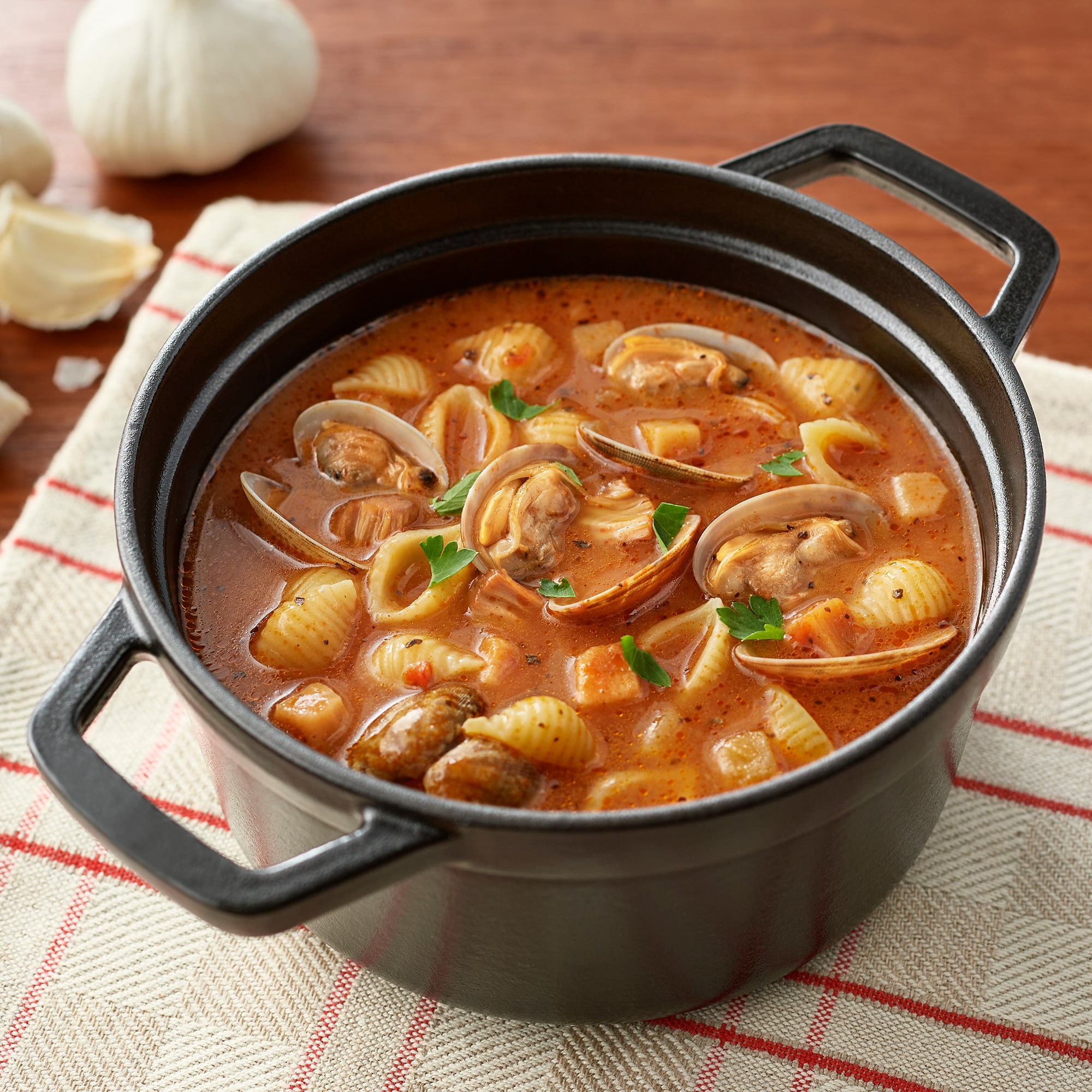 煮込んでつくるスープパスタの素　魚介のトマトガーリック