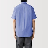 紳士　洗いざらしブロード半袖シャツ