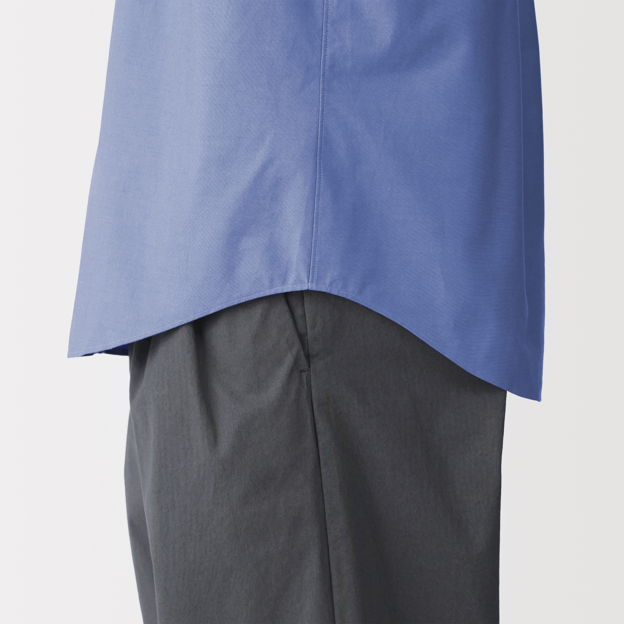 紳士　洗いざらしブロード半袖シャツ