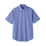 紳士　洗いざらしブロード半袖シャツ