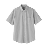 紳士　洗いざらしブロード半袖シャツ