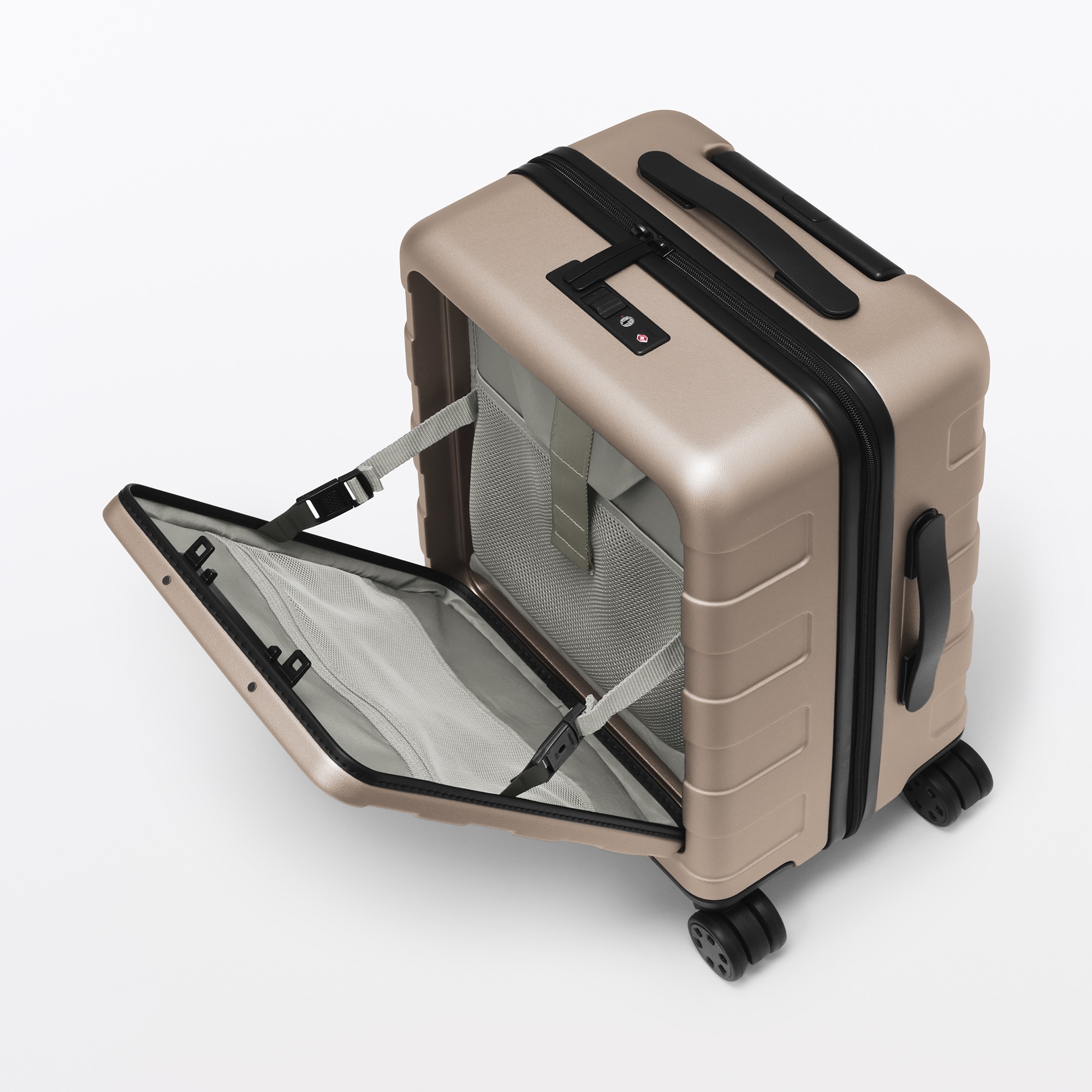 バーを自由に調節できる　フロントオープンキャリーケース（３２Ｌ）