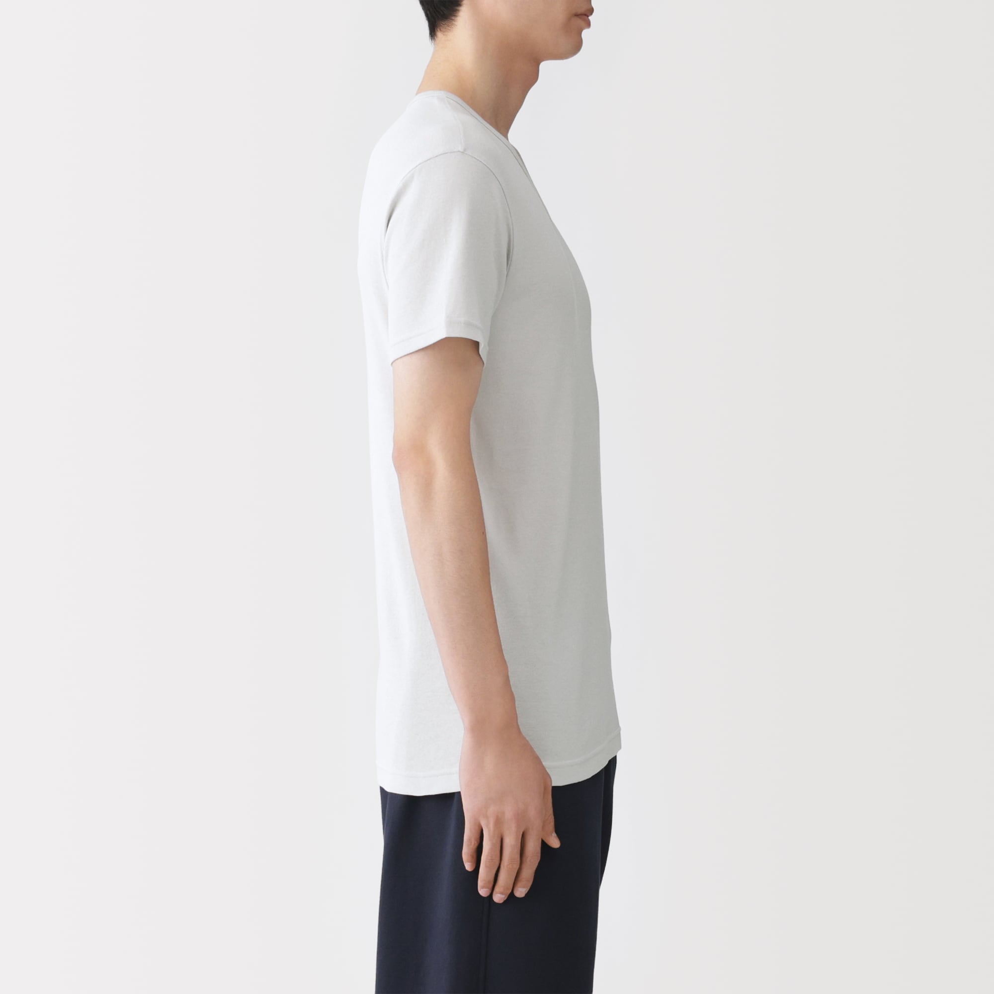 紳士　さらっと綿　Ｖネック半袖Ｔシャツ