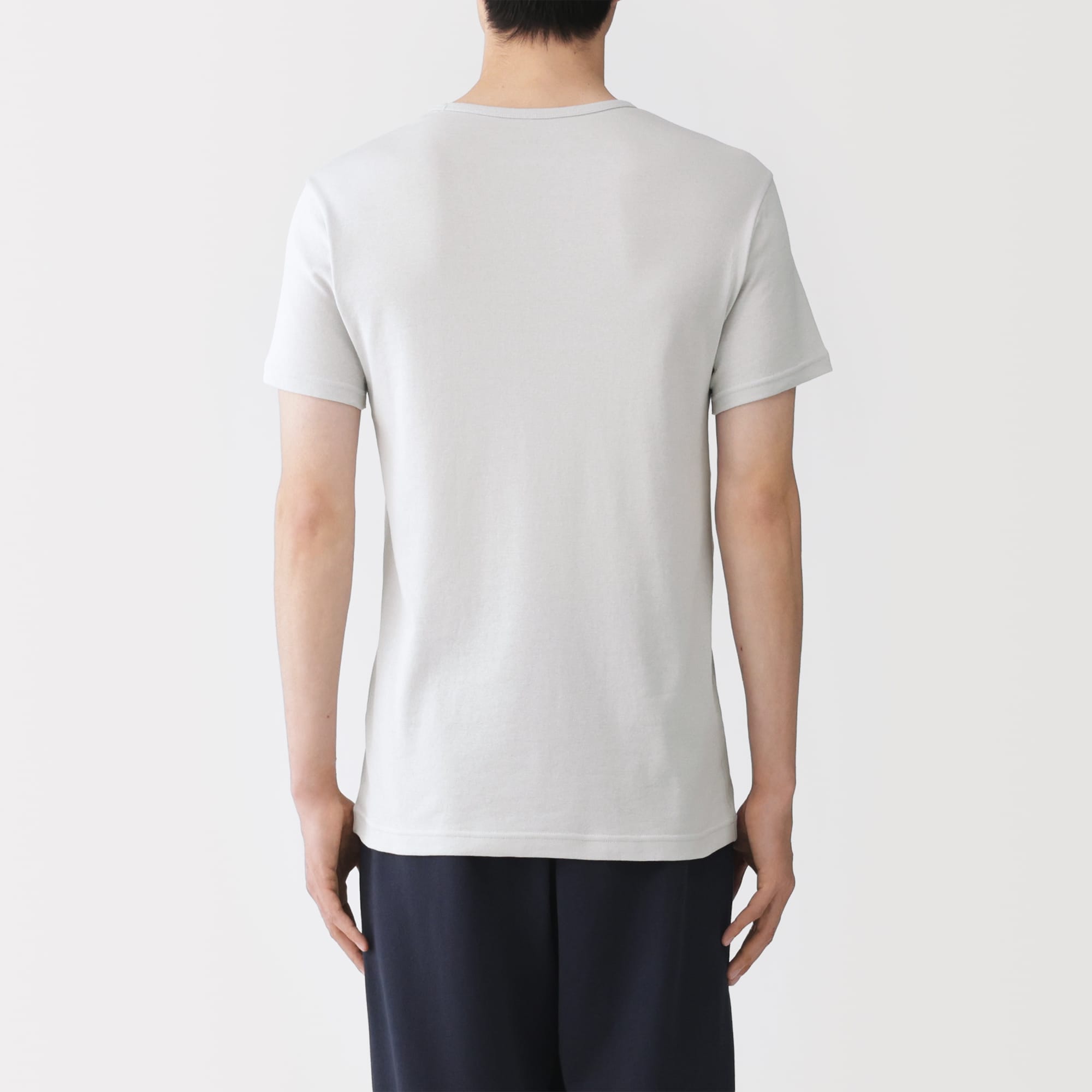 紳士 さらっと綿 Vネック半袖Tシャツ | 無印良品