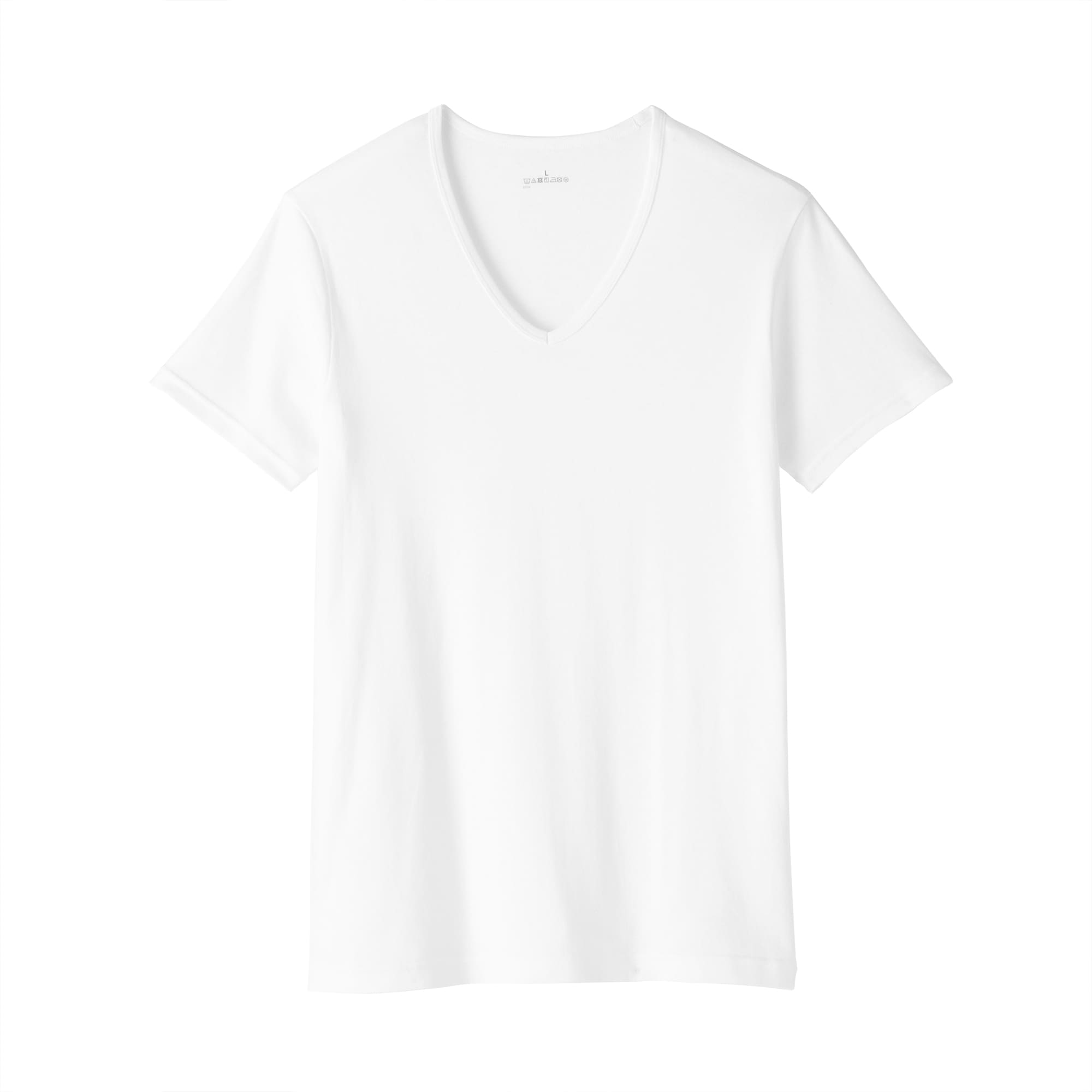 紳士 さらっと綿 Vネック半袖Tシャツ | 無印良品