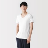 紳士　さらっと綿　Ｖネック半袖Ｔシャツ