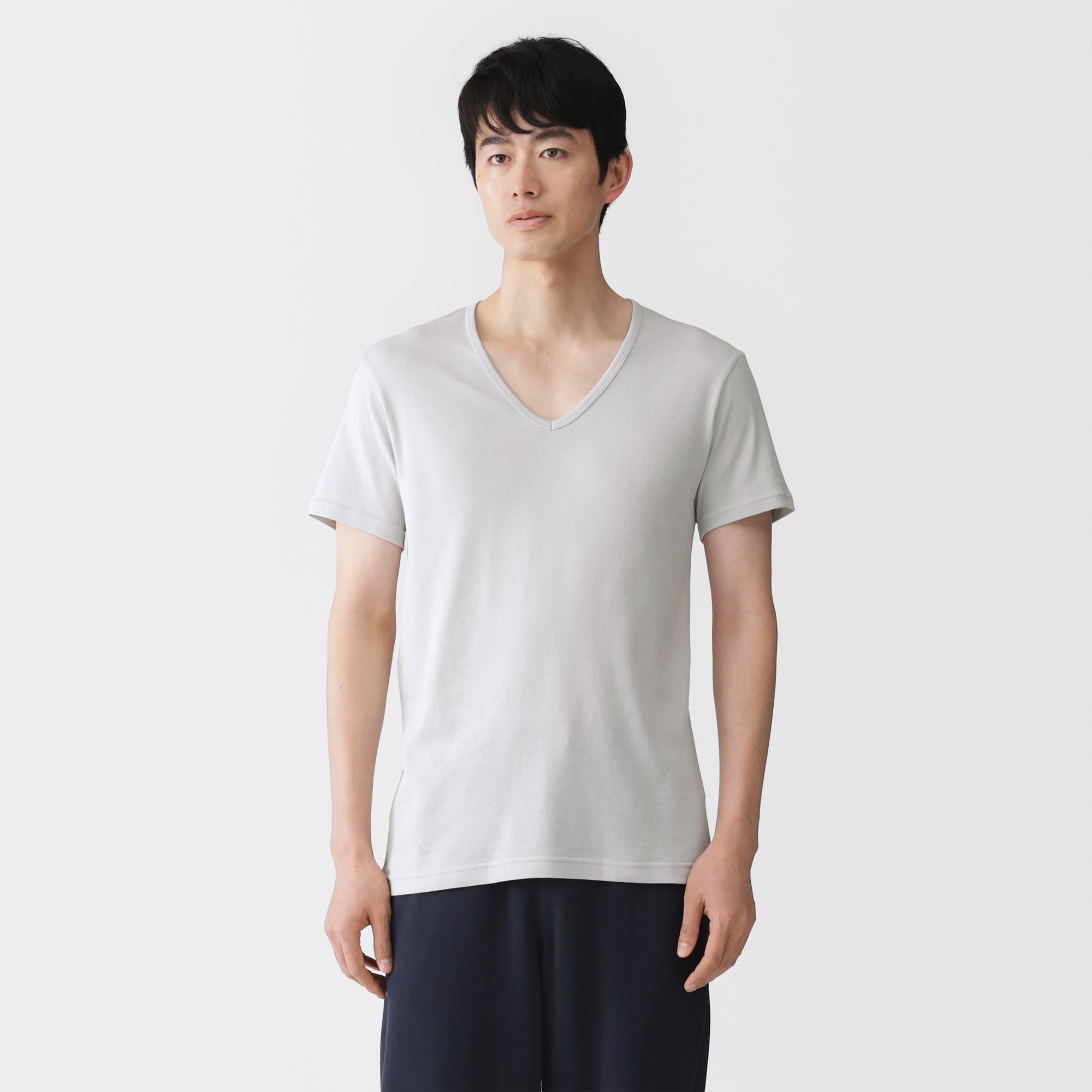 紳士　さらっと綿　Ｖネック半袖Ｔシャツ