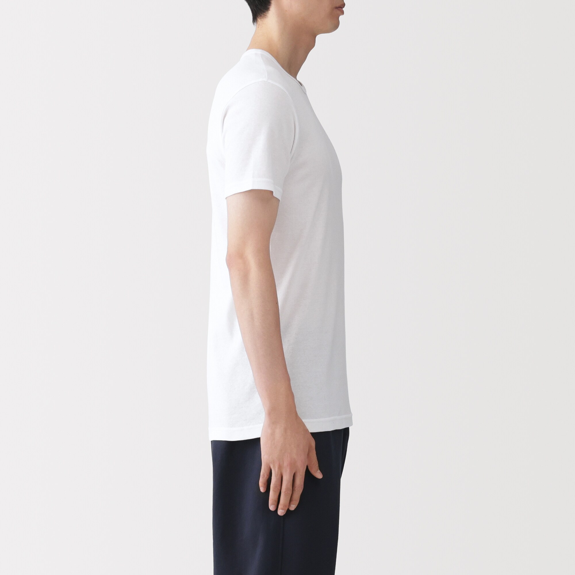 紳士　さらっと綿　クルーネック半袖Ｔシャツ