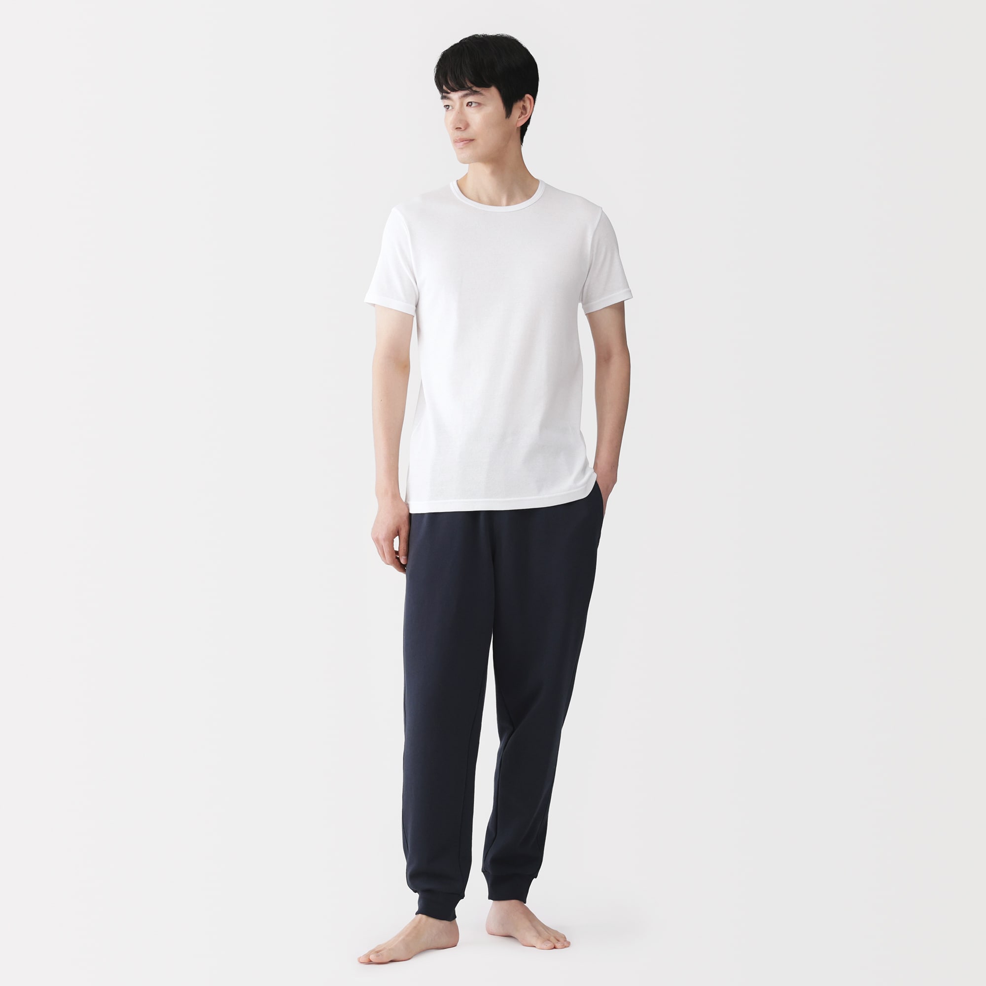 紳士　さらっと綿　クルーネック半袖Ｔシャツ