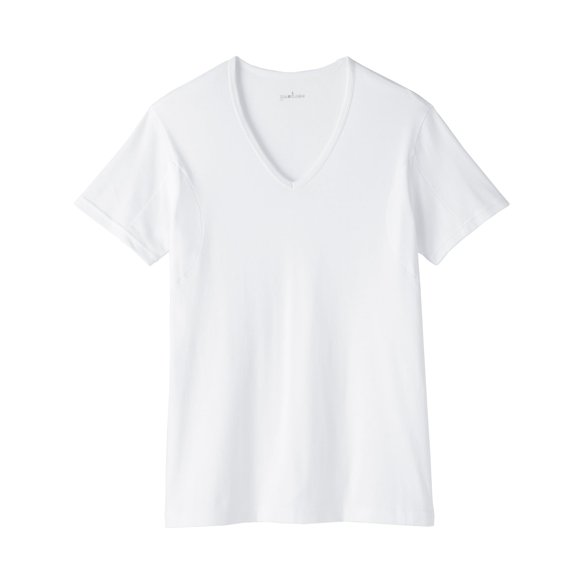 紳士　さらっと綿　汗取りパッド付　Ｖネック半袖Ｔシャツ