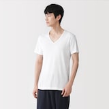 紳士　さらっと綿　汗取りパッド付　Ｖネック半袖Ｔシャツ