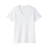 紳士　さらっと綿　汗取りパッド付　Ｖネック半袖Ｔシャツ