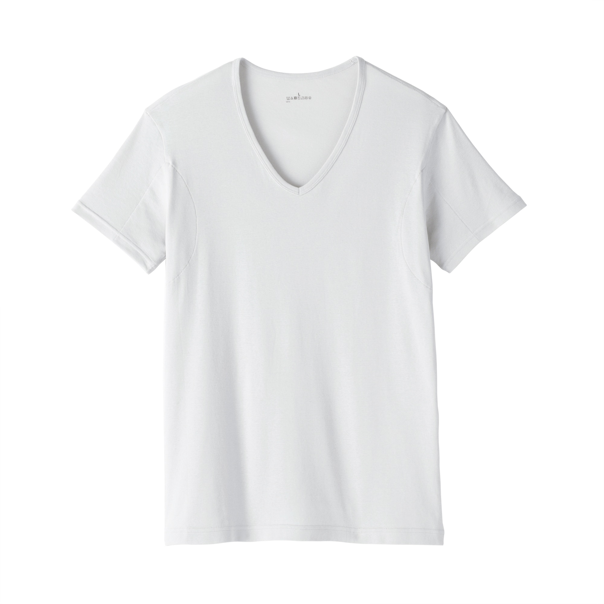 紳士　さらっと綿　汗取りパッド付　Ｖネック半袖Ｔシャツ