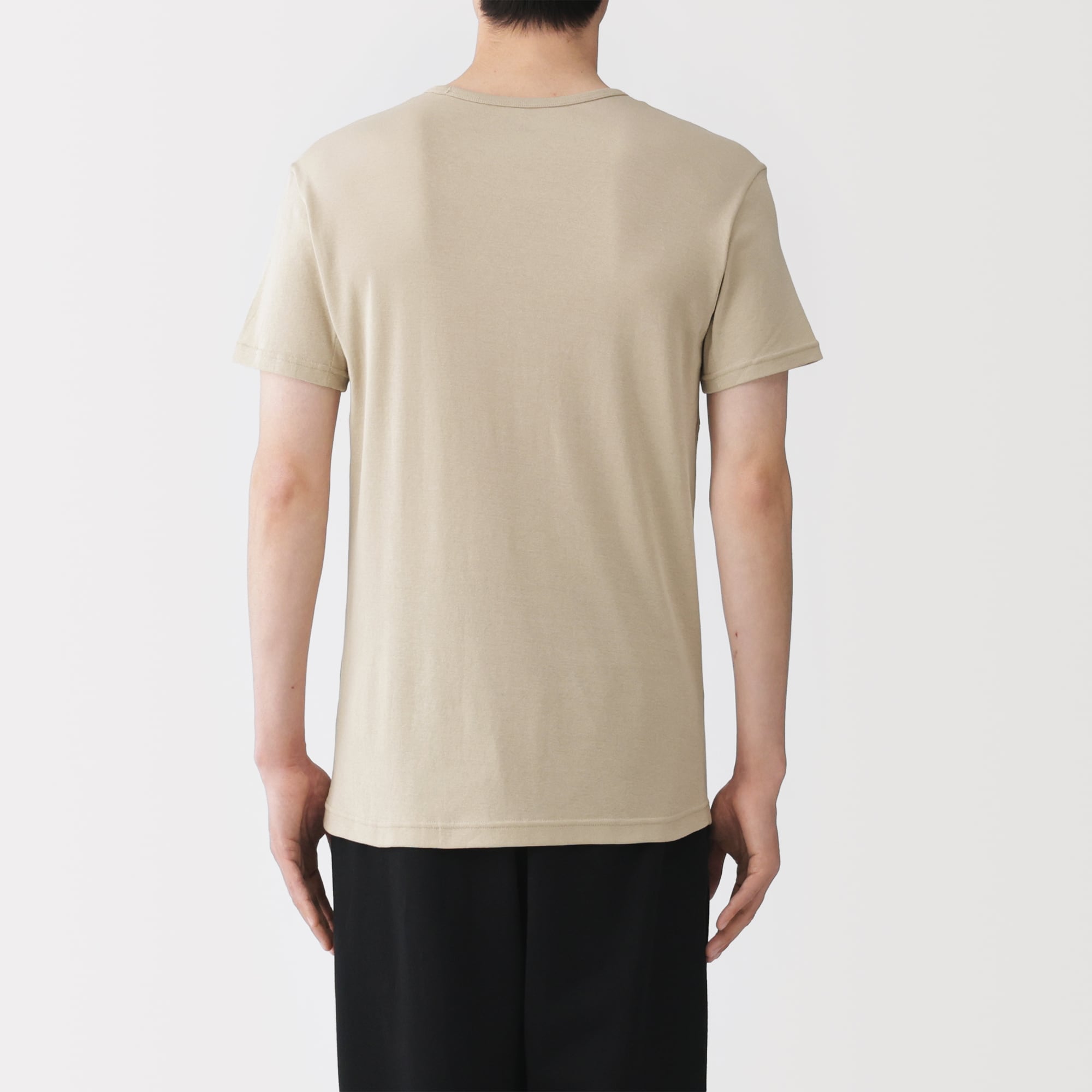 紳士　さらっと綿　汗取りパッド付　Ｖネック半袖Ｔシャツ