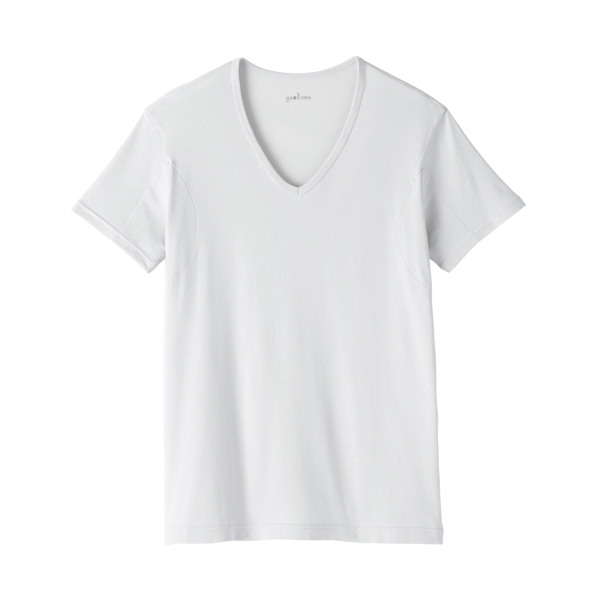 紳士　さらっと綿　汗取りパッド付　Ｖネック半袖Ｔシャツ