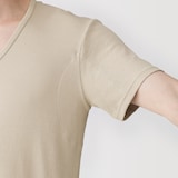 紳士　さらっと綿　汗取りパッド付　Ｖネック半袖Ｔシャツ