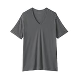 紳士　脇に縫い目のない　なめらか　Ｖネック半袖Ｔシャツ